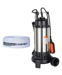 Pompa apa murdara cu tocator  WQW-1500D-F PRO, 1100W, 19800 l/h + furtun 40m Blade
