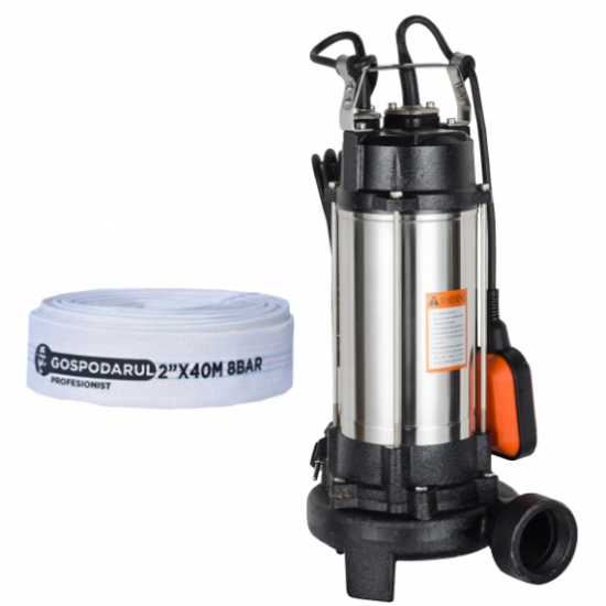 Pompa apa murdara cu tocator  WQW-1500D-F PRO, 1100W, 19800 l/h + furtun 40m Blade