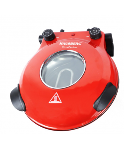 Cuptor special pentru pizza XL HAUSBERG HB-675RS cu suprafata de coacere din piatra, termoregulator pana la 405° C, Rosu