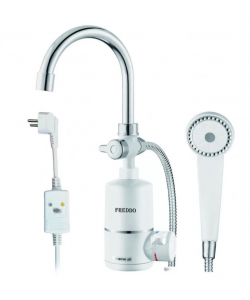 Robinet electrica cada pentru incalzit apa (instant apa calda) Freddo SN-0050, cu para de dus si furtun, 3000 W, 220-240 V, 60°C temperatura maxima, 0.5 Mpa presiune apa
