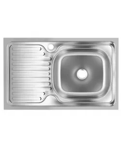 Chiuveta bucatarie Sanitec S416D, pentru masca, finisaj satinat, cuva dreapta, 80x50cm, Inox Chiuveta bucatarie Sanitec S416D, pentru masca, finisaj satinat, cuva dreapta, 80x50cm, Inox