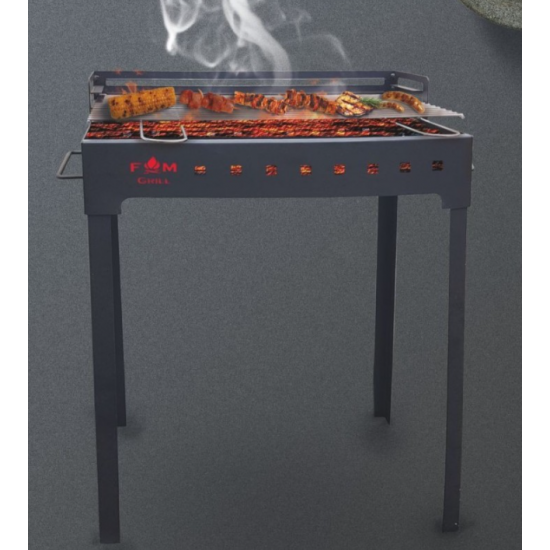 Gratar gradina din otel, FM Grill Economic, 67 x 40 cm
