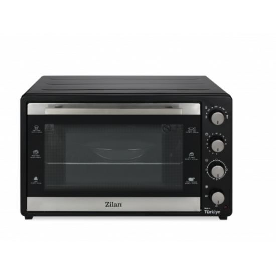 Cuptor electric Zilan ZLN3480 cu ventilator, Putere 2500W, Capacitate 80L, Timer, Geam dublu, Termostat reglabil, Temperatura maxima 250 grade C