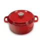 Oala din fonta emailata cu capac HAUSBERG HB-H742, capacitate 3L, diametru 22 cm, adancime 10 cm, interior antiaderent, Rosu Oala din fonta emailata cu capac HAUSBERG HB-H742, capacitate 3L, diametru 22 cm, adancime 10 cm, interior antiaderent, Rosu