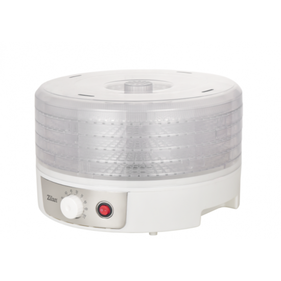 Deshidrator alimente Zilan ZLN2037, Putere 250W, Temperatura maxima 70° C, ALB