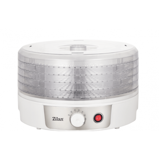 Deshidrator alimente Zilan ZLN2037, Putere 250W, Temperatura maxima 70° C, ALB