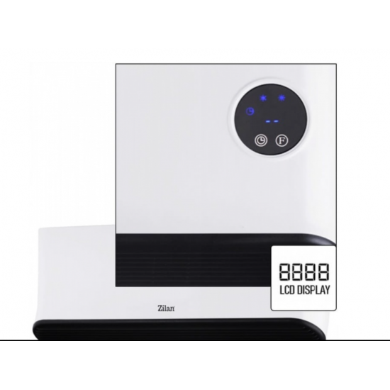 Aeroterma de perete Zilan ZLN5626 Alba, putere 2200W, ecran LED, detector de ferestre deschise