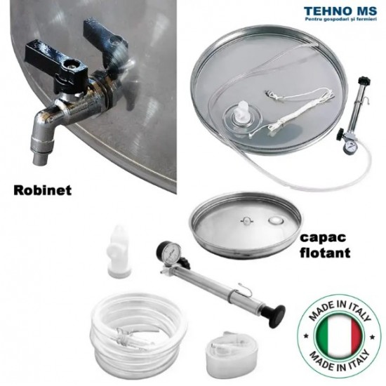 BUTOI DIN INOX ITALIA CU CAPAC FLOTANT BUSONAT 300L