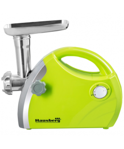 Masina de tocat carne Hausberg HB-3430VR, Inox , 1800 W, motor cupru - Verde