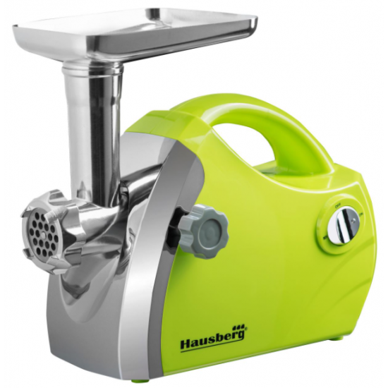 Masina de tocat carne Hausberg HB-3430VR, Inox , 1800 W, motor cupru - Verde