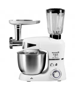 Robot de bucatarie multifunctional All-in-one Hausberg HB-7605AB, 1000 W, mixer/blender/tocat carne, Alb Robot de bucatarie multifunctional All-in-one Hausberg HB-7605AB, 1000 W, mixer/blender/tocat carne, Alb