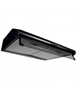 Hota perete, 3 viteze, 95 W, 1 motor, filtru lavabil aluminiu, neagra Hota perete, 3 viteze, 95 W, 1 motor, filtru lavabil aluminiu, neagra