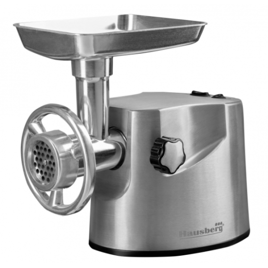 Masina tocat Hausberg HB-3445, 3200W, 2Kg/min, Impingator legume, Carcasa aluminiu, Motor cupru.