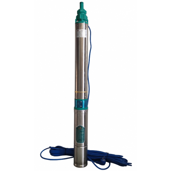 Pompa submersibila de mare adancime, 12 Turbine, cablu 30m inox, corp Inox, 10 m³/h, 160m, Aquamann Premium 4QJD2-60/12-0.75