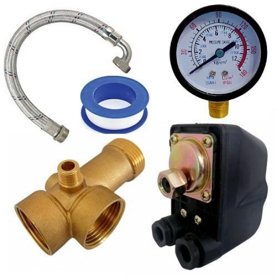 KIT Hidrofor Zinith Italiy  80L cu Pompa submersibila 4STM508, 1.65W, 200 l/min, inaltime refulare 100m, Sistem complet