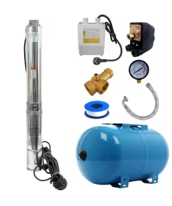 Kit Hidrofor Zinith Italy 24L cu Pompa submersibila 4STM807, 1.65KW, 80m, 266 l/min, 1.25 toli (32mm) , Sistem premium complet Kit Hidrofor Zinith Italy 24L cu Pompa submersibila 4STM807, 1.65KW, 80m, 266 l/min, 1.25 toli (32mm) , Sistem premium complet