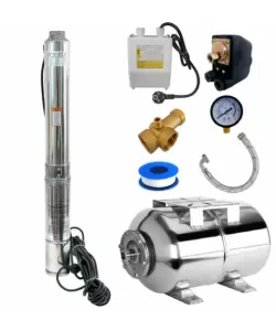 KIT Hidrofor Zinith Italiy 50L cu Pompa submersibila 4STM807, 1.65KW, 266 l/min, inaltime refulare 80m, Sistem complet KIT Hidrofor Zinith Italiy 50L cu Pompa submersibila 4STM807, 1.65KW, 266 l/min, inaltime refulare 80m, Sistem complet