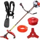 Pachet Motocoasa AKIRA, Cultivator, Prasitoare, Accesoriu tip fierastrau, Accesoriu tuns gard viu, 8CP, accesorii incluse