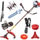 Pachet Motocoasa AKIRA, Cultivator, Prasitoare, Accesoriu tip fierastrau, Accesoriu tuns gard viu, 8CP, accesorii incluse