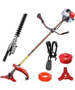 Pachet Motocoasa pe benzina AKIRA Japan, Accesoriu tuns gard viu, Profesionala, 8CP, 10000RPM, 62CC