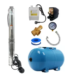 Kit Hidrofor 24L Zinith Italy cu Pompa submersibila 4STM211, 1.3KW, 128m, 116 l/min, 1 tol (25mm), Sistem premium complet Kit Hidrofor 24L Zinith Italy cu Pompa submersibila 4STM211, 1.3KW, 128m, 116 l/min, 1 tol (25mm), Sistem premium complet