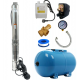 Kit Hidrofor 24L  Zinith Italy cu Pompa submersibila 4STM211, 1.3KW, 128m, 116 l/min, 1 tol (25mm), Sistem premium complet