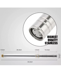 Kit Hidrofor 24L  Zinith Italy Inox cu Pompa submersibila  4STM508, 1.65W, 100m, 200 l/min, 1 tol (25mm) , Sistem premium complet