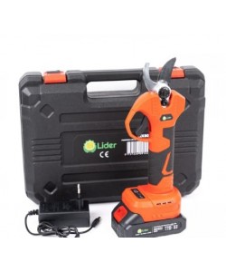 Foarfeca vita de vie si crengi Lider MX807, cu acumulator 38V 6Ah, 4cm, rosu