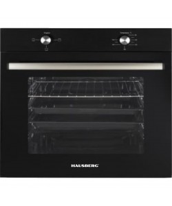 Cuptor incorporabil Hausberg HB-8051NG, Electric, Putere 2000 W, 76 l, 4 Functii, Clasa A, Negru