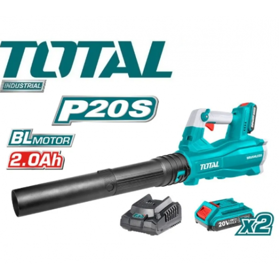 Suflanta de frunze pe acumulator TOTAL, 20V, LI-ION (INCLUDE ACUMULATOR SI INCARCATOR)