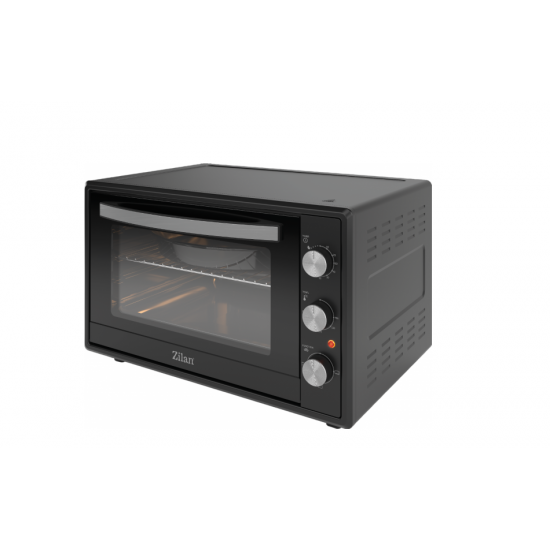 Cuptor electric , Putere 2000W, Capacitate 65L, Geam dublu, Timer, Termostat, 3 trepte putere, interior emailat, Negru  Zilan ZLN2433