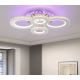 Lustra LED Cristal RGB cu Telecomanda Kianna 72W Dimabila Argintiu