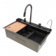 Chiuveta multifunctionala  MH7546-SET-07  din inox nano black MIXXUS seria Decor