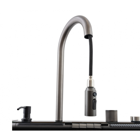 Chiuveta multifunctionala  MH7546-SET-07  din inox nano black MIXXUS seria Decor