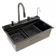 Chiuveta multifunctionala  MH7546-SET-07  din inox nano black MIXXUS seria Decor