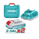 TOTAL - KIT COMBO 20V - FOARFECA DE CRENGI, MINI DRUJBA (INCLUDE 2 ACUMULATORI , 1 INCARCATOR)