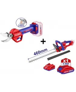 Pachet Foarfeca electrica pentru vie + Trimmer gard viu + 1 acumulator cu incarcator