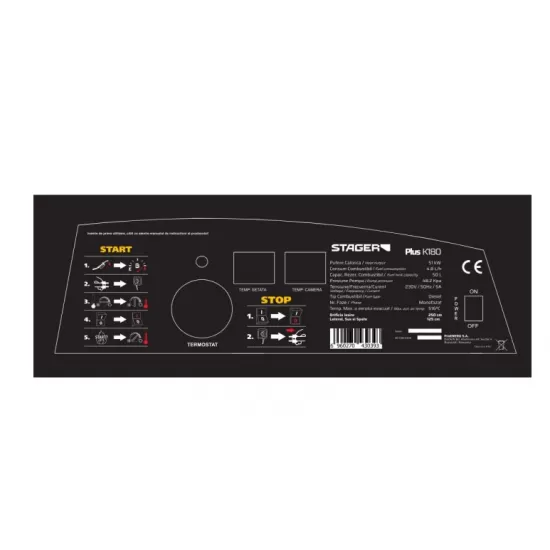 Stager PLUS-K180 Tun de aer cald, ardere directa, 51kW, motorina, 230V, 1060mc