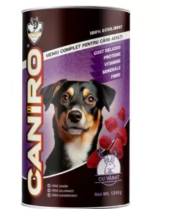 Hrana umeda pentru caini, carne de vanat, 1.24 kg Caniro Hrana umeda pentru caini, carne de vanat, 1.24 kg Caniro