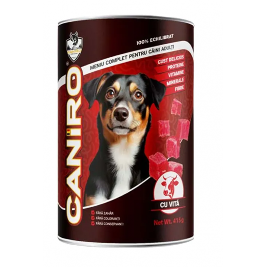 Hrana umeda pentru caini, carne de vita, 415 gr  Caniro