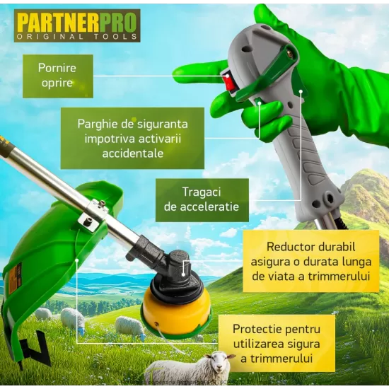 Motocoasa pe benzina PARTNERPRO PP-57,2T, 6 CP, 10000 rpm