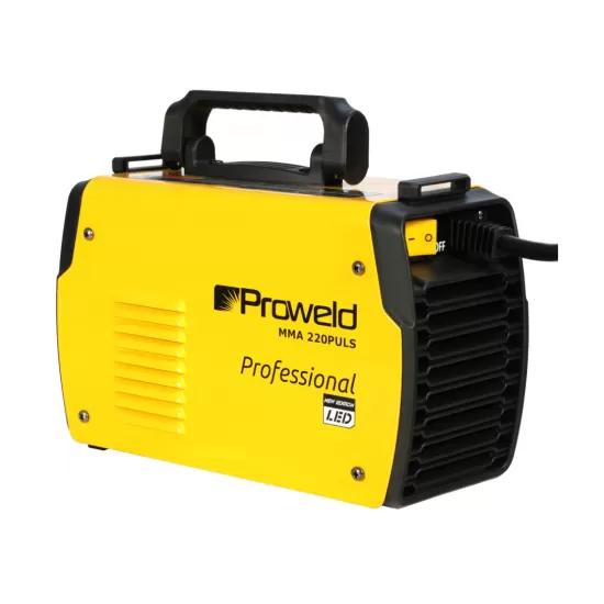 ProWELD MMA 220 Puls Invertor digital sudură 220A, Pulse MMA, TIG Lift, Arc Force, VRD, Electrozi Ø 1.6–5.0mm, Oțel, Inox, Fontă