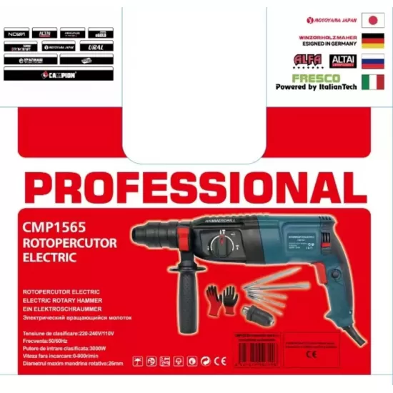 Ciocan rotopercutor electric Campion 3000 W + Accesorii Campion