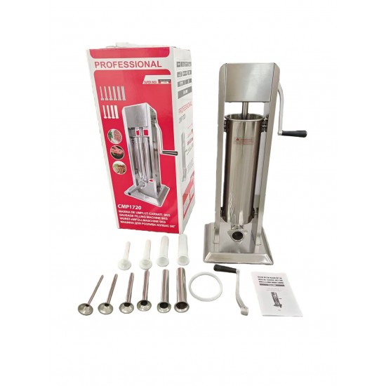 Masina profesionala de umplut carnati din in inox 9kg +10 palnii Campion