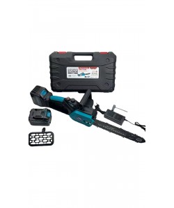 Mini drujba Campion cu 2 acumulatori 48V și lama de 12 inchi,culoare albastra