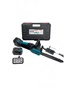 Mini drujba Campion cu 2 acumulatori 48V și lama de 12 inchi,culoare albastra