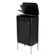 Cos de gunoi cu senzor Black Rose Collection, BerlingerHaus, Inox, 60 l, 76 x 42 x 30 cm, Negru