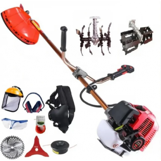 MOTOCOASA PE BENZINA ALFA 7* 7000 PROFESSIONAL, 8 ACCESORII INCLUSE, 12000RPM, 58CC, 7CP + Prasitoare si Cultivator