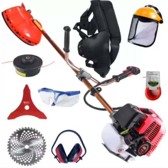 MOTOCOASA PE BENZINA ALFA 7* 7000 PROFESSIONAL, 8 ACCESORII INCLUSE, 12000RPM, 58CC, 7CP + Prasitoare si Cultivator