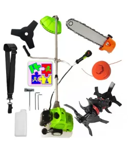 Motocoasa pe benzina ALFA 7* PROFESSIONAL, Accesorii si 1xDisc Stea, 8CP, VERDE, Plus Cap DRUJBA, PRASITOARE, CULTIVATOR